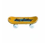 TWTCZOZ Skateboard Giocattolo in Miniatura Decorato E Struttura Realistica per Modellismo di Diorama con Figure Adatto per Ambientazione di Angolo Stradale E Scena Quotidiana, Giallo