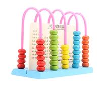 TWTCZOZ Telaio di Calcolo in Legno con 5 Asticelle Perline per Imparare a Contare E Contare, Ideale per Bambini.