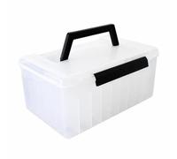 TWTCZOZ Valigetta da Pesca con Maniglia | Resistente, Scatola per Eschn Coperchio Trasparente, tile, Contenitore, Pescatori, Bianco