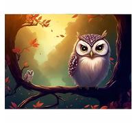 TWYYDP Puzzle 1000 Pezzi per Adulti,Puzzle di Legno,2 Civette Su Un Albero,Mettiti Alla Prova