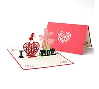 TX Biglietto festa della mamma, Biglietto di auguri 3D, Biglietto d'auguri, Biglietti di matrimonio, Biglietto origami di San Valentino di compleanno, Regalo di compleanno