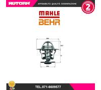 TX1584D Termostato, Refrigerante (BEHR)