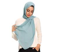 Txameru Hijab - Sciarpa da donna in chiffon, scialle lungo - Verde - Large