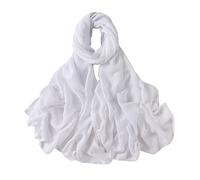 Txameru Sciarpa Hijab in cotone viscosa donna, bianco, Prossoefinito
