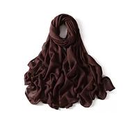 Txameru Sciarpa Hijab in viscosa di cotone da donna, Caffè, Prossoefinito