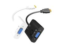 TXJZUQPJ 1 PC Cavo da HDMI a VGA con convertitore di alimentazione audio Cavo adattatore for computer TV Testa del cavo HD da HDMI a VGA(With audio White)