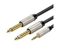 TXJZUQPJ Cavo audio da 3,5 a doppio 6,5 Uno 1 punto 2 Due cavi audio a due core grandi da 6,35 mm(1.5 m)