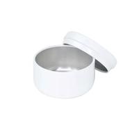 TXLEAPEY 100 Pezzi di Latta for Candele in Alluminio da 50 ml Multicolore Rotonda in Metallo Contenitore for Candele Barattolo for Candele aromaterapia lattina di Metallo sigillata(White)