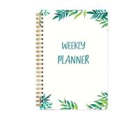 TXLEAPEY 2pz Obiettivi settimanali Programma Planner Checklist Quaderno Organizzatori Habit Tracker, Perfetto for la scuola o l'ufficio(WHITE)