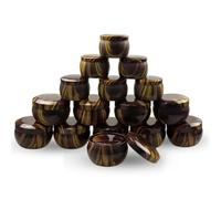 TXLEAPEY 5 Pezzi 4 Once 8 Once di lattine di Alluminio for Candele profumate con coperchi, barattoli di Candele Vuoti, contenitori di Latta di Metallo for Realizzare Candele e conservare Snack(8OZ)