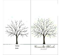 TXLEAPEY Albero della Firma dell'impronta Digitale Decorazione del Libro degli Ospiti con Impronte digitali for la partecipazione alla Festa di Matrimonio Fai da Te(Color08,50x70cm 20x28inch)