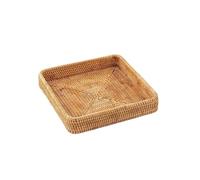 TXLEAPEY Cesto portaoggetti intrecciato a mano, vassoio in rattan, cestino in vimini, for pane, frutta, colazione, tè, da picnic, cucina(M)