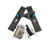 TXLEAPEY Maniglia for porta nera Serratura a leva Hardware Chiusura esterna Portatile in legno Interno di casa Armadietto sicurezza for la camera da letto Ingresso Hotel