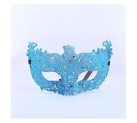 TXLEAPEY Maschera a forma di fiore laterale con maschera portatile da ballo principessa con bastone di tenuta Maschera di piume for festa in maschera Mardi Gras for donne(Color6)