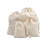 TXLEAPEY Sacchetti con coulisse in cotone da 100 pezzi for matrimonio, regalo di Natale, pacchetto fai te, piccoli sacchetti semplici, sacchi portaoggetti for la casa(15x20cm(100pcs))