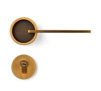 TXLEAPEY Serratura separata for porta della camera da letto for in legno meccanica muta for interni a mano for americana moderna semplice in bronzo giallo