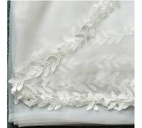 TXLEAPEY Velo da Sposa con Bordo in Pizzo, veli da Sposa con Bordo Sottile a smerlo, mantiglia da cattedrale(Color-12,300cm)
