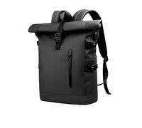 TXLEAPEY Zaino da Viaggio espandibile da Uomo, Grande capacità, Impermeabile, for Laptop da 15,6", con Porta USB(Black)