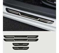 Txopaf 4PCS Auto Acciaio Inox Battitacco Protezione, per BYD Seal U DM-i portiera davanzale Pedale AntiGraffio Antiscivolo Car Styling Accessorio,E/Black Carbon Fiber