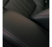 Txopaf Auto PU Pelle Console Centrale Copribraccioli, per Golf 8 2021-2024 Bracciolo Copertura AntiGraffio Impermeabile Protezione Accessori,A/Black Black