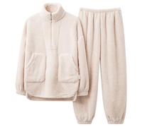 TXQHD Pigiama per Amanti del Velluto Corallo Autunnale e Invernale Caldi e Spessi per Uomini e Donne Che esercitano Leggeri e Possono Indossare Abiti