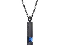 TXQHDHX Crystal Birthstone Cube Cremation Jewelry for Ashes Pendant Urn Necklace with Mini Keepsake Urn Memorial Ashes Jewelry - with Me Always