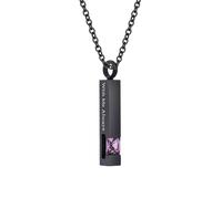 TXQHDHX Crystal Birthstone Cube Cremation Jewelry for Ashes Pendant Urn Necklace with Mini Keepsake Urn Memorial Ashes Jewelry - with Me Always