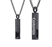 TXQHDHX Customize Cremation Jewelry for Ashes - Crystal Birthstone Cube Pendant Urn Necklace Personalized Necklaces Engraved Names - with Me Always