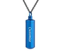TXQHDHX Customize Urn Necklaces - Cylinder Keepsake Ashes Memorial Jewelry with Fill Tool Urn Memorial Ash Jewelry Personalized Necklaces Engraved Names