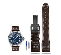 TXQHDHX Rivet Leather Watch Strap For Pilots Iw500916 Waterproof Sweat Proof Soft And Comfortable Watchband Accessories 21 22mm WatchbandS