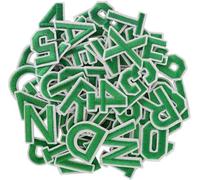 TXSN 72 toppe termoadesive a forma di lettere e numeri, ricamate, per vestiti, cappelli, giacche, jeans, zaini, borse e molto altro ancora, colore: verde