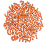 TXSN 72 toppe termoadesive a forma di lettere e numeri, ricamate, per vestiti, cappelli, giacche, jeans, zaini, borse e molto altro ancora, colore: arancione