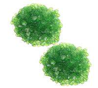 Txuolin 400 ciondoli a forma di foglia in acrilico verde trasparente da 15 mm, con foro, per orecchini, bracciali, collane, gioielli, fai da te, colore: verde