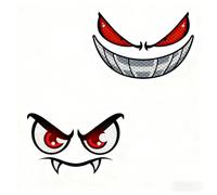 txuzong 2 Pezzi Adesivi Occhi Riflettenti per Robot Tosaerba - Decorazioni PVC per Tosaerba, Moto e Caschi - Adesivi Sicurezza Notturna e Diurna - Facili da Applicare