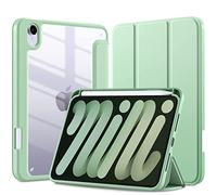 TXWLLIU Custodia per iPad Mini 7 (A17 Pro) 2024/Mini 6 2021 8,3 Pollici con Portapenne, Custodia Protettiva Ultra Sottile e Leggera, Sospensione/Riattivazione Automatica, Verde Chiaro