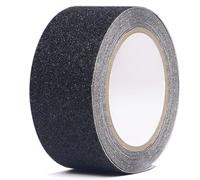 TXWLLIU Strisce Adesive Antiscivolo con Autoadesivo, Nastro Adesivo per Scale da 5 cm x 5 m, Nastro Adesivo Antiscivolo, Cuscinetto ad Alta Trazione per Pavimenti per Uso Interno ed Esterno, Nero