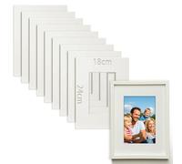 TXXATX 10 pezzi passepartout 18 x 24 cm Dimensioni esterne 9 x 14 cm Passpartout 1,5 mm Spessore Passpartu Passepartout Cartone Bianco per stampe artistiche