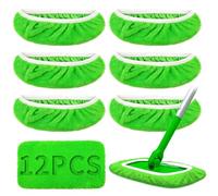 TXXATX 12 Pezzi Panni Lavapavimenti Riutilizzabili Compatibile per Swiffer Sweeper Mop 25.4 x 11.5cm Umido Secco Panno Microfibra Pavimenti Panni Umidi Lavapavimenti Ricambio Uso per Pareti Pavimenti