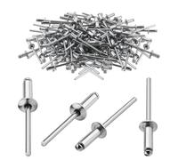 TXXATX 4,8x12 mm Rivetti Ciechi in Alluminio 120 Pezzi Rivetti Alluminio Cupola d'Argento Rivetti Targa per Metallo Legno Plastica Mobili Auto Nautica Collegamento e Fissaggio