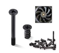 TXXATX 40 Pezzi Viti per Radiatore e Ventola Testa Piatta Viti per Ventole per Case Set Computer in Acciaio al Carbonio Nere per Scheda Madre Ventola Case