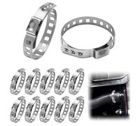 TXXATX CV - Fascette per manicotti per asse, 30-50 mm, 10 pezzi, in acciaio inox, universale, in acciaio inox, per condotti d'aria, cavi, pompe acqua