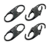 TXZWJZ Porta cerniera Dual Locking Carabiner Antifurto Nero