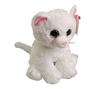 Ty 7142056 - Beanie Babies, Gatta di Peluche, Bianca, 15 cm, Colore: Bianco