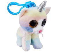 Ty Anello Porta Chiavi Beanie Boos Clips-Gatto Unicorno-Heather-Arcobaleno Paste