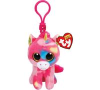 Ty Fantasia-T36619 Beanie Boos Fantasia Anello Porta Chiavi Clips-Unicorno occhioni e Corno Dorati Glitter-Il Peluche con Gli Occhi Grandi scintillanti-12 Cm-36619, Multicolore, S, TY36619