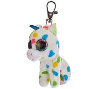 Ty - Anello porta chiavi di Peluche - Beanie Boos Clips - Unicorno - Harmonie - Bianco - Con occhioni, orecchie e corno glitter - Il peluche con gli occhi grandi scintillanti - 12 Cm - 35211