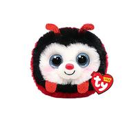 Ty Beanie Balls Izzy la Coccinella con gli Occhioni Azzurri Glitter, Animaletti di Peluche Morbidi e Tondi da Collezionare 8 cm T42535