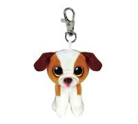 Ty Beanie Bellies Clips Anello Porta Chiavi di Peluche, Hugo il Cane con Occhion