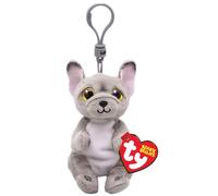 Ty Beanie Bellies Clips Anello Porta Chiavi di Peluche, Wilfred Il Cagnolino con Gli Occhioni Dorati Glitter, Gli Animaletti di Peluche con Il Pancino Morbido 12 Cm T43111
