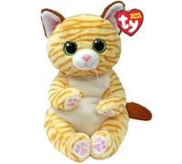 Ty Beanie Bellies - Mango il Gatto Tigrato con Occhioni Verdi Glitter, i Peluche col Pancino Morbidi e Coccolosi - 30 Cm - T43208
